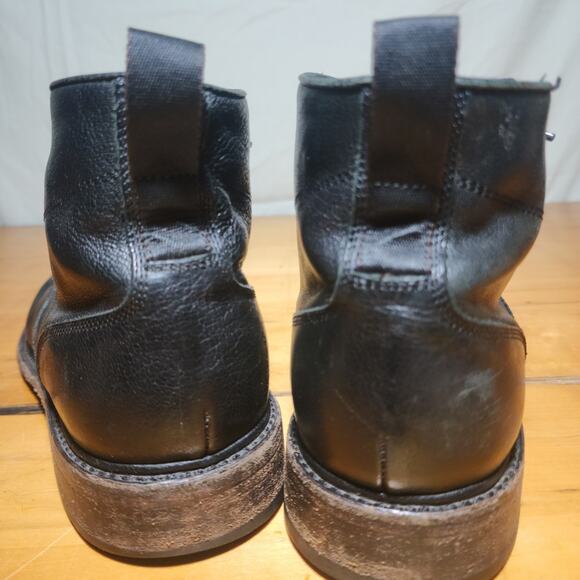 Rag & Bone Black Leather Lace Up Boots - Size 12 - Picture 3 of 13